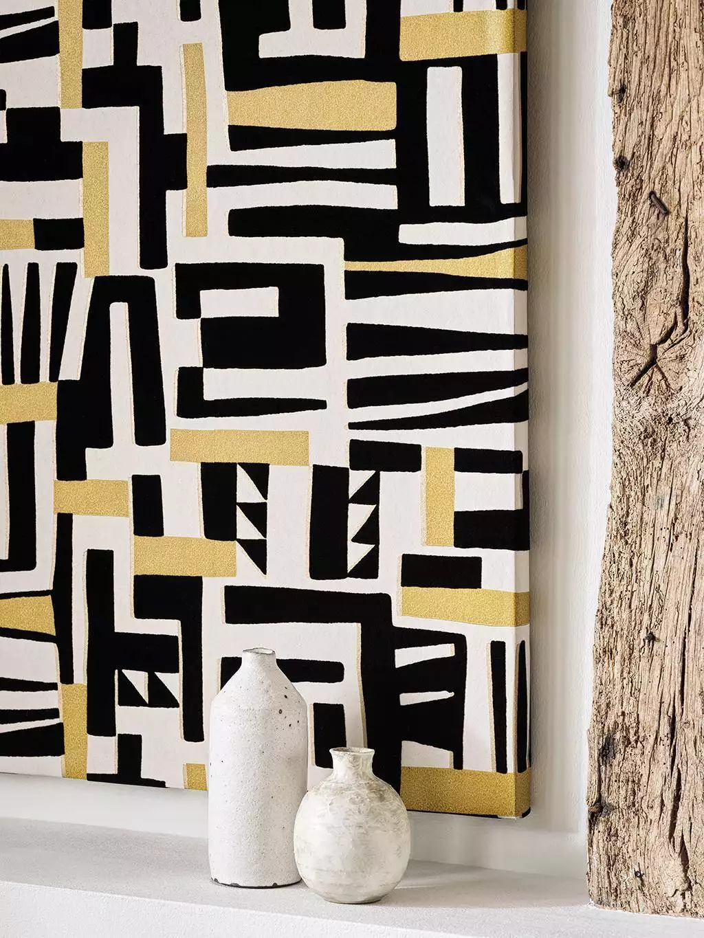 Zawaya, col. 01 - Grafische Muster - Moderne Muster - Gelb - Gold - Schwarz - Weiß - Osborne & Little