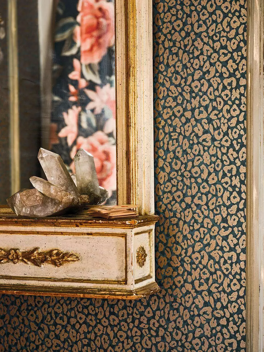 Kitty, col. 07 - Animal Print - Kupfer - Schwarz - ROMO