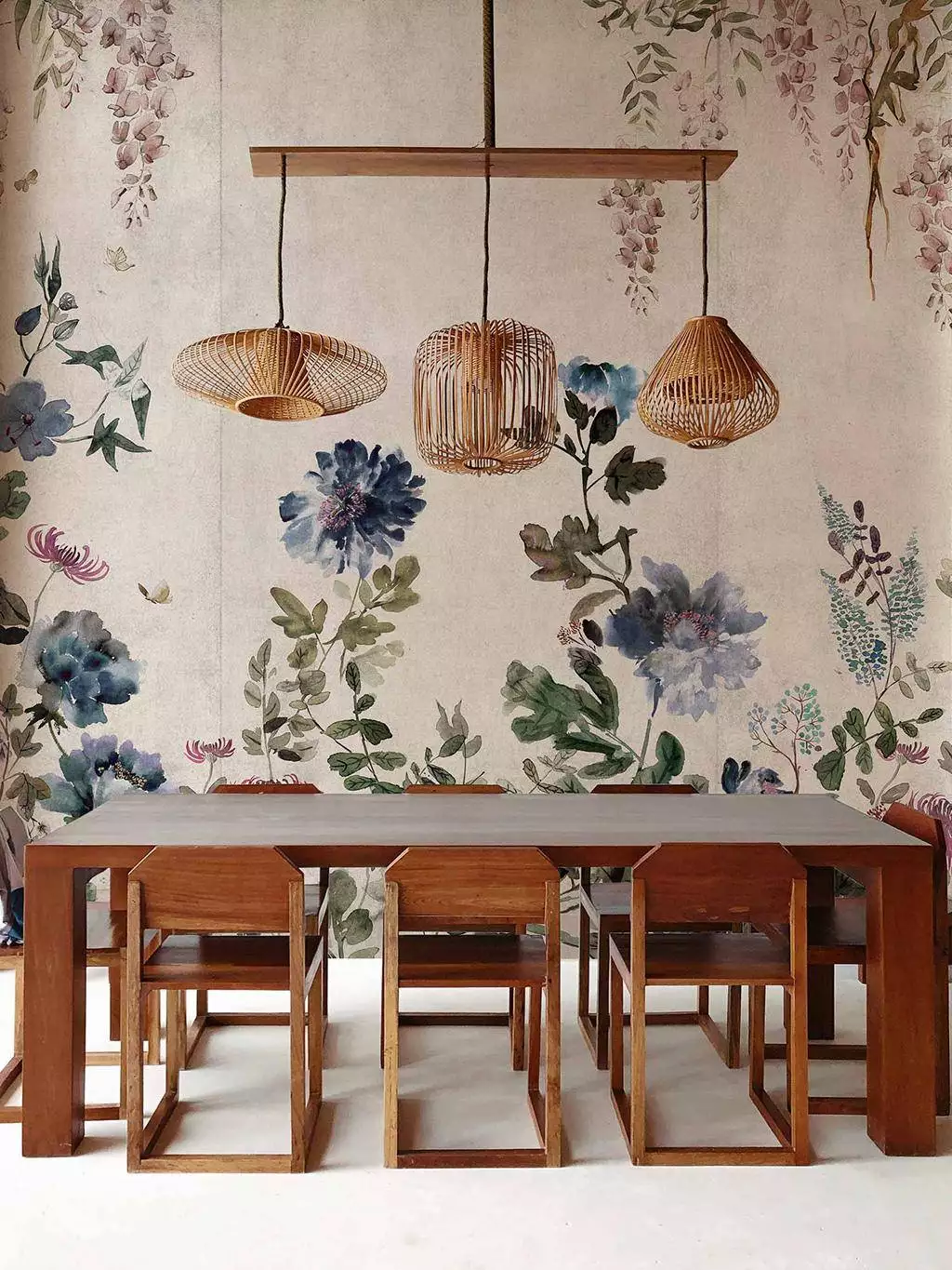 Spring Festival Sapphire - Blumen - Blätter - Florale Muster - FotoTapeten - Multicolor - COORDONNÈ