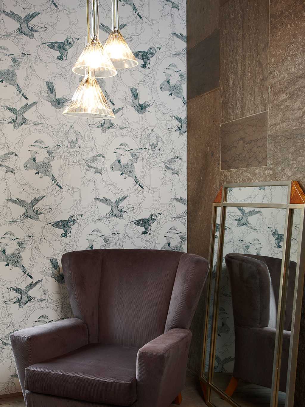 Taxidermy Birds, petrol - design