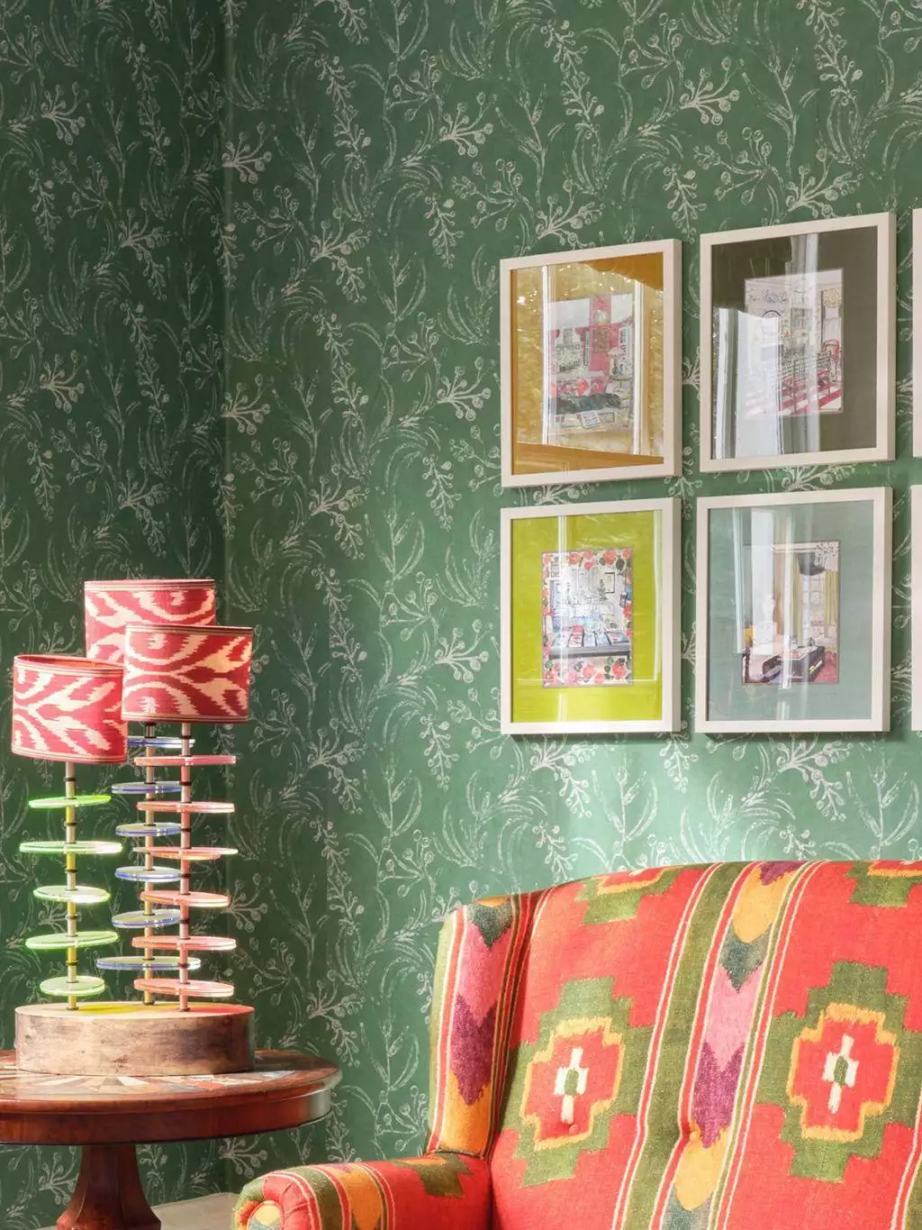 Wallflower Moss - Blumen - Blätter - Florale Muster - Creme - Grün - Mindthegap