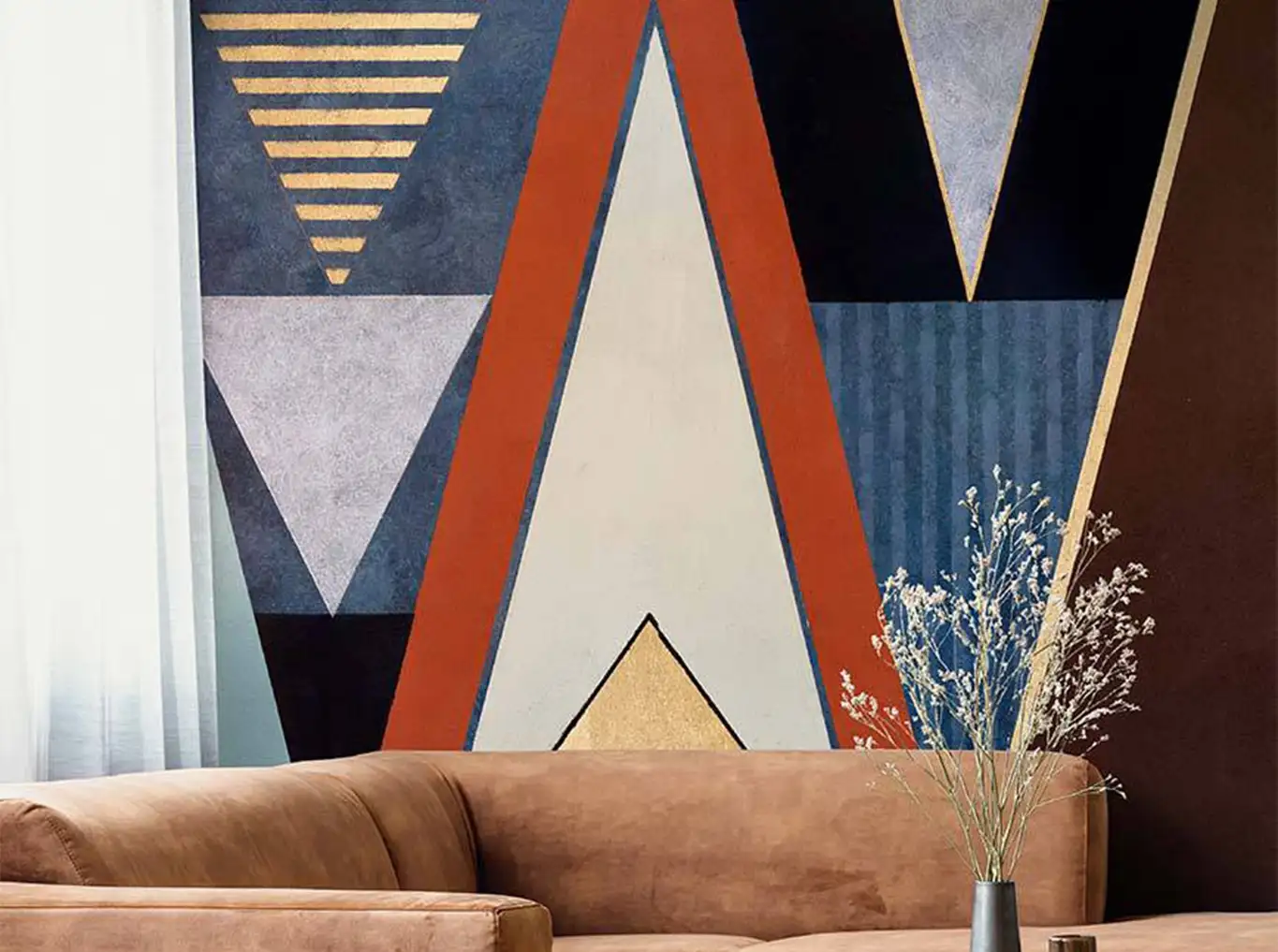 Raumbild New Deco - Dreiecke - Multicolor - Wallpepper