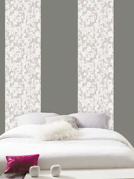 Audrey Hepburn - Figuren - Zeitung - Silber - Weiß - Texdecor