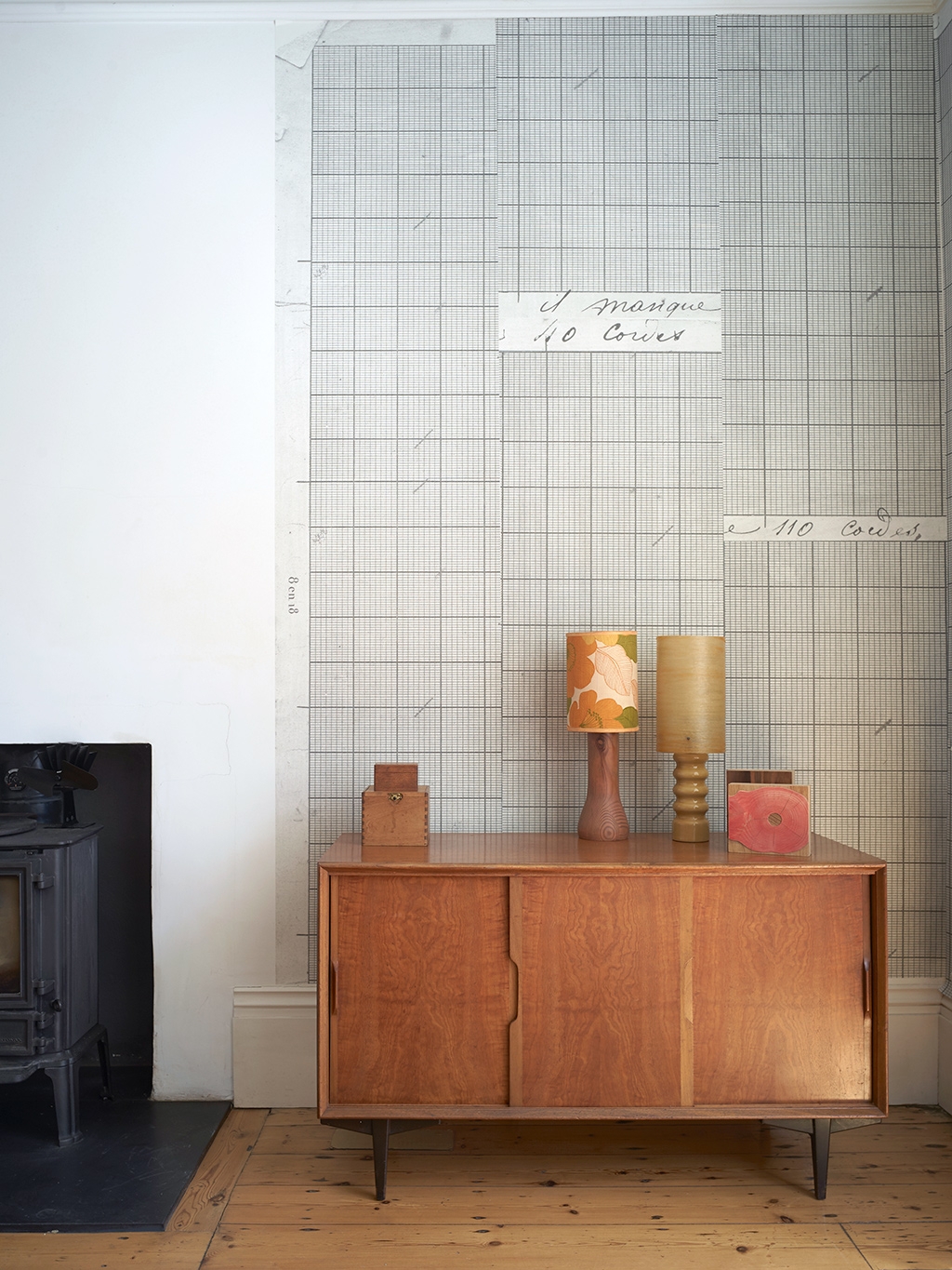 Knitting Grid Paper - grey wallpaper