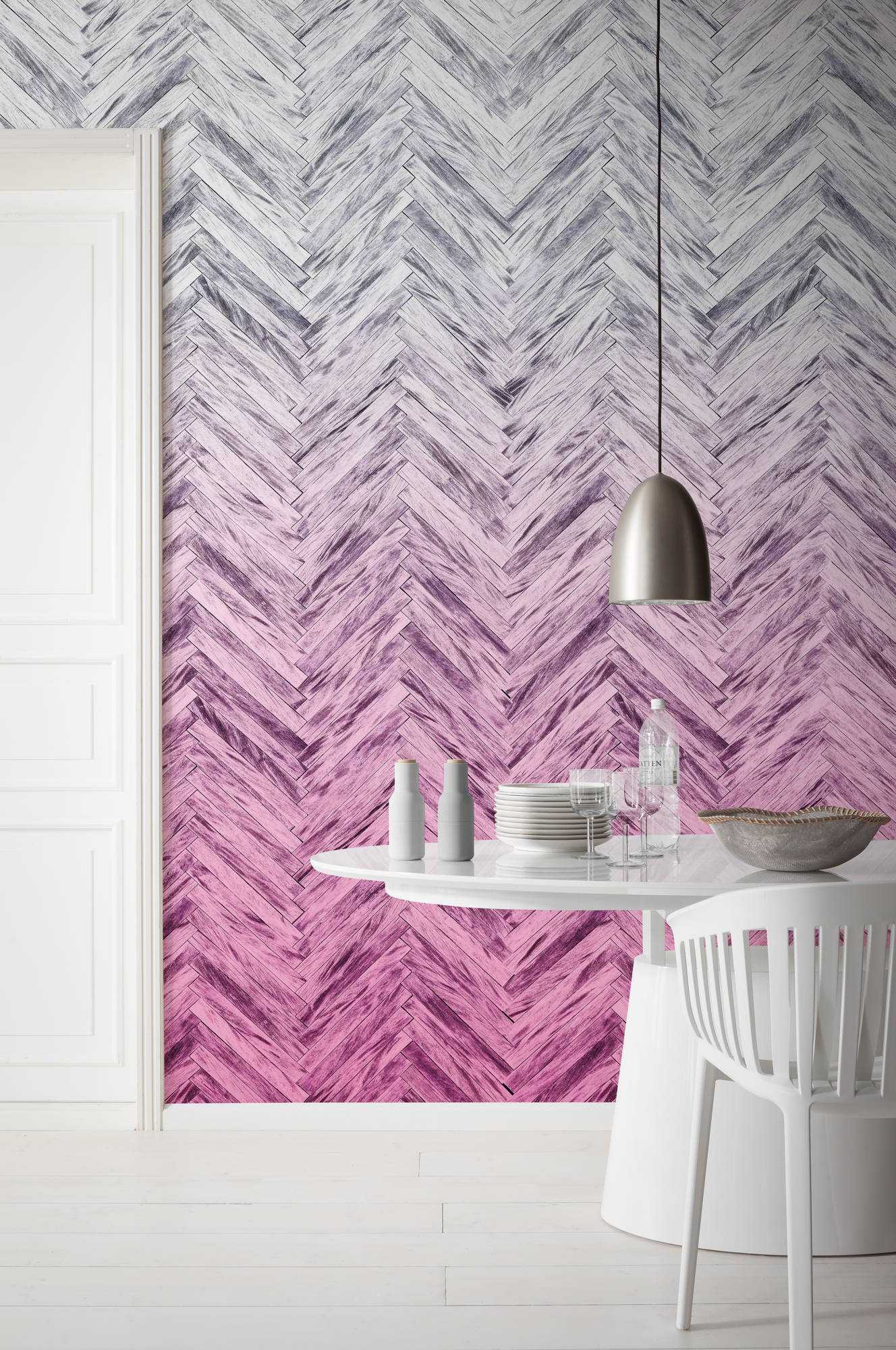 Herringbone, Pink - farbverlauf