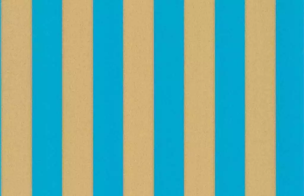 Anakreon Stripes, blue gold - Blockstreifen - Streifentapeten - Gold - Türkis - Malz & Malz