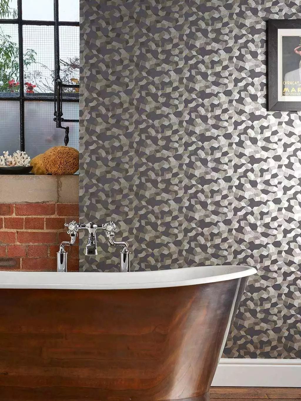 Ingot, col.06 - Quadrate/Rechtecke - Anthrazit - Grau - Silber - Cole & Son