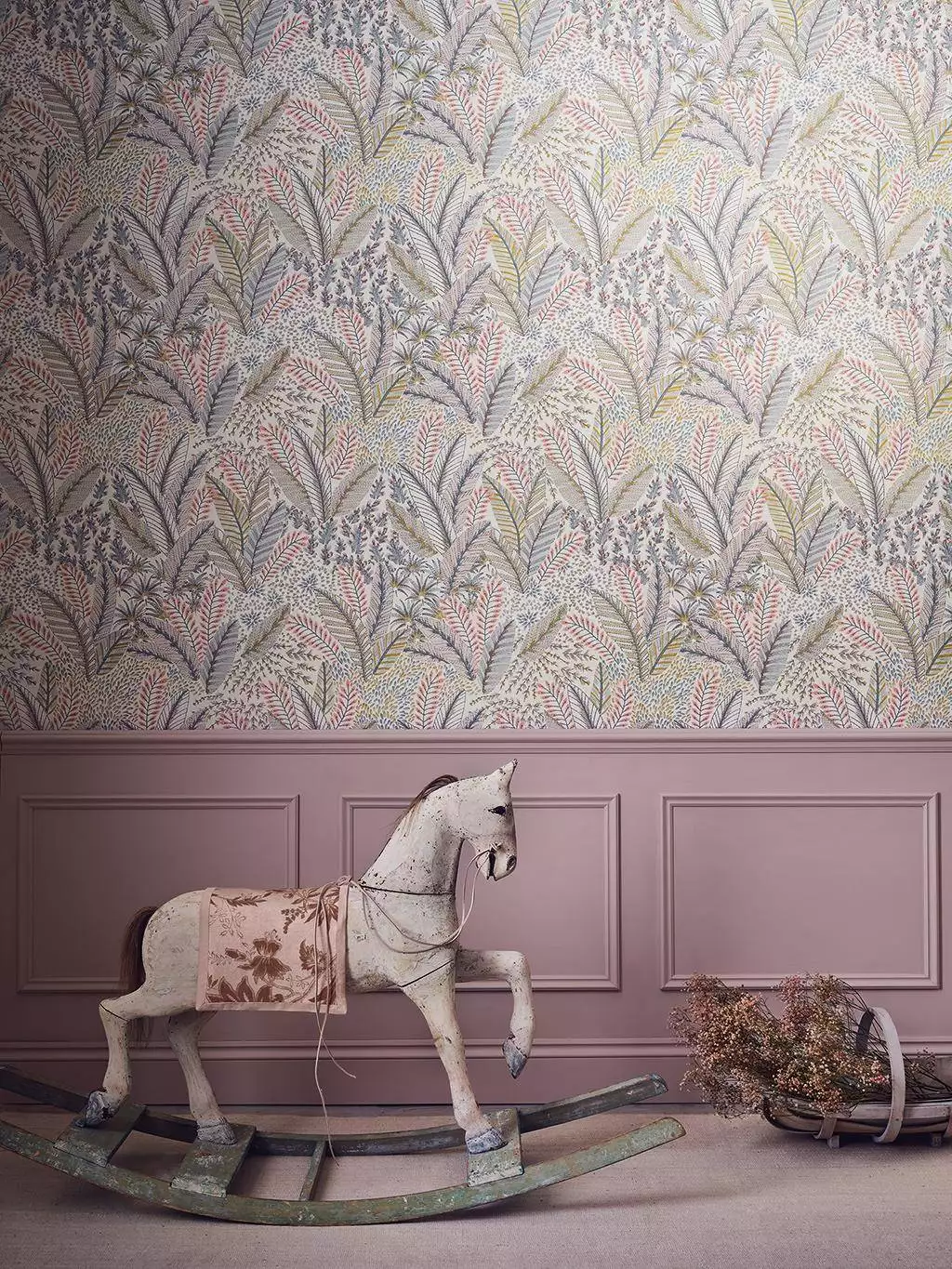 Chiraco, col. 02 - Blätter - Braun - Grau - Multicolor - Ocker - Rosa - ROMO