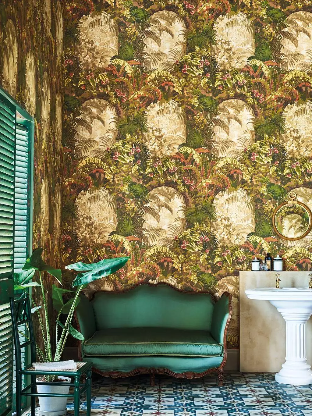 Hispalis, col. 05 - Blumen - Blätter - Multicolor - Cole & Son