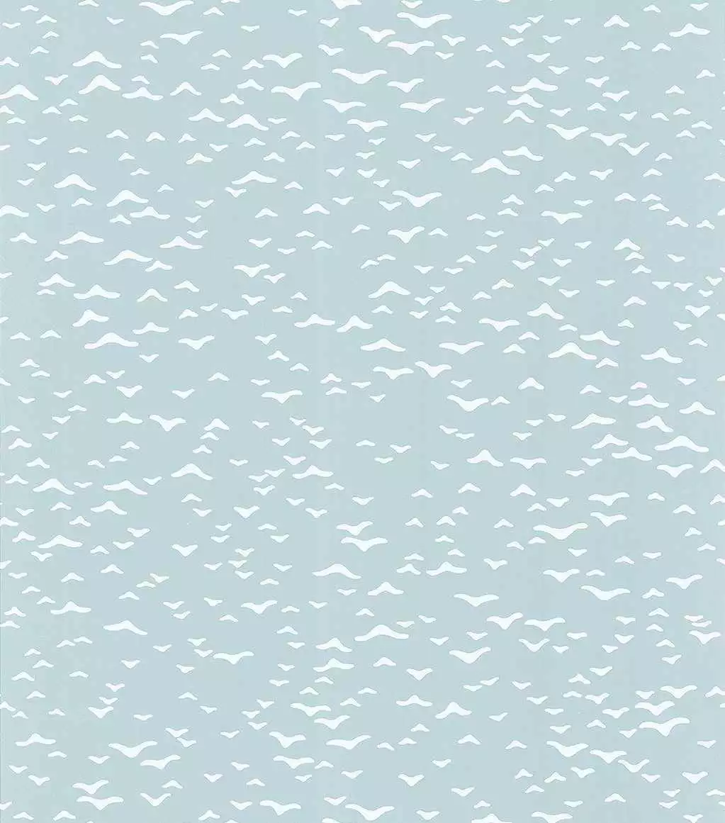 Yukutori, col.03 - Tapeten mit Vogelmotiven - Hellgrün - Weiß - Farrow & Ball