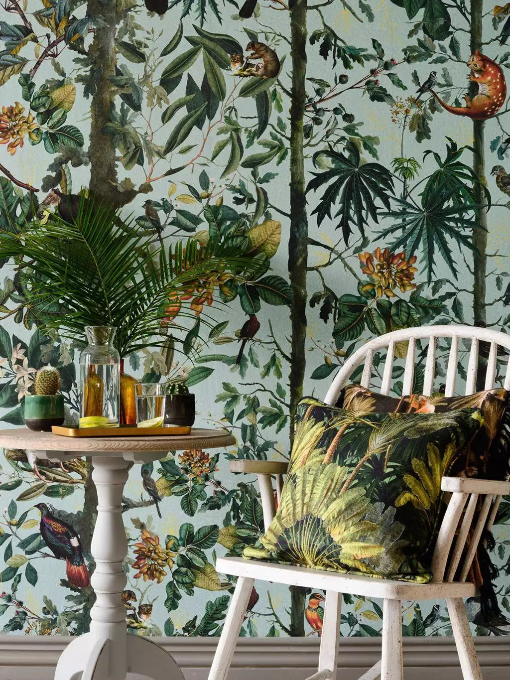 Wildlife of Papua - Blumen - Blätter - Fauna - Florale Muster - FotoTapeten - Früchte - Tiere - Vögel - Multicolor - Mindthegap