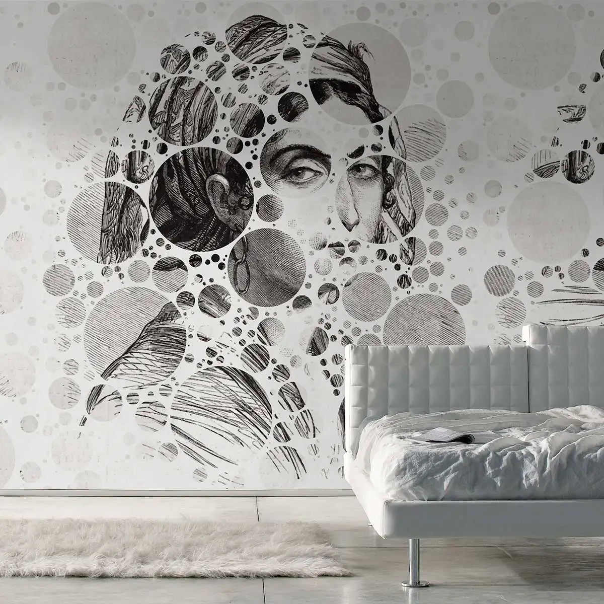 Yoyo, P1.01 - Figuren - Gitter - Kreise - Perlmutt - Schwarz - Weiß - YOYO