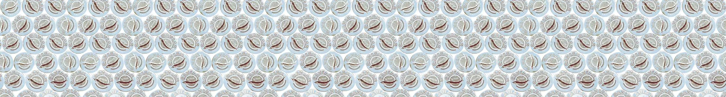 Caviar Bordüre babyblue - Gegenstände - Kunst - Hellblau - Weiß - Carlos