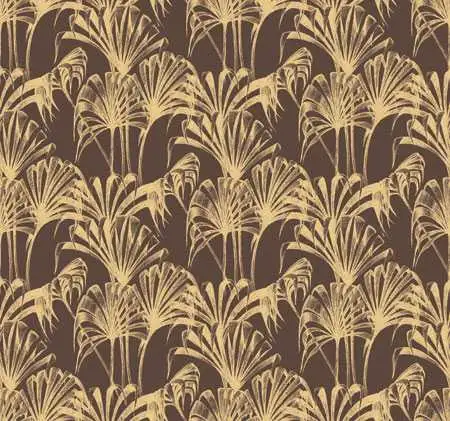 Pavilion Palms, col.01 - Blätter - Braun - Gold - Georgia Horton