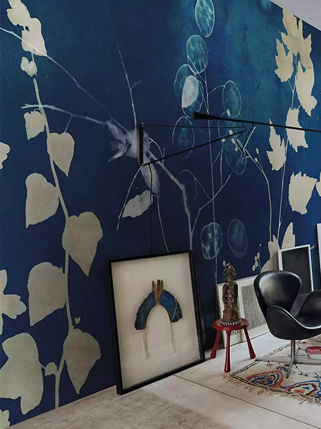 Cianotipia - Blumen - Blätter - Florale Muster - FotoTapeten - Multicolor - CO.DE