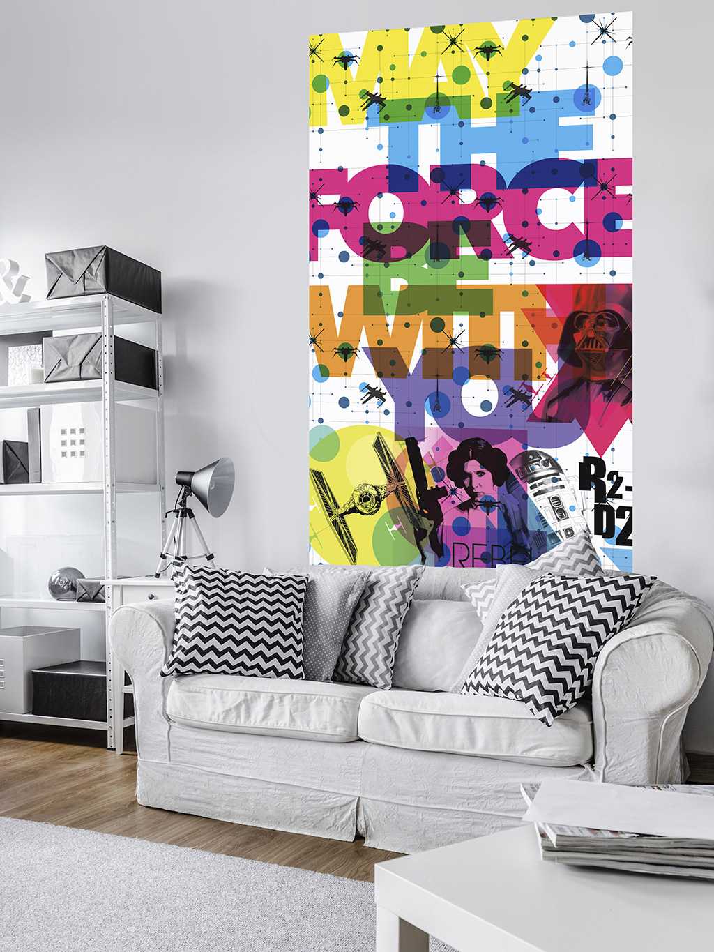 Star Wars Pop Neon Geometrics Leia - panels