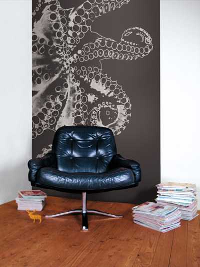 Octopus, antracite - für wand