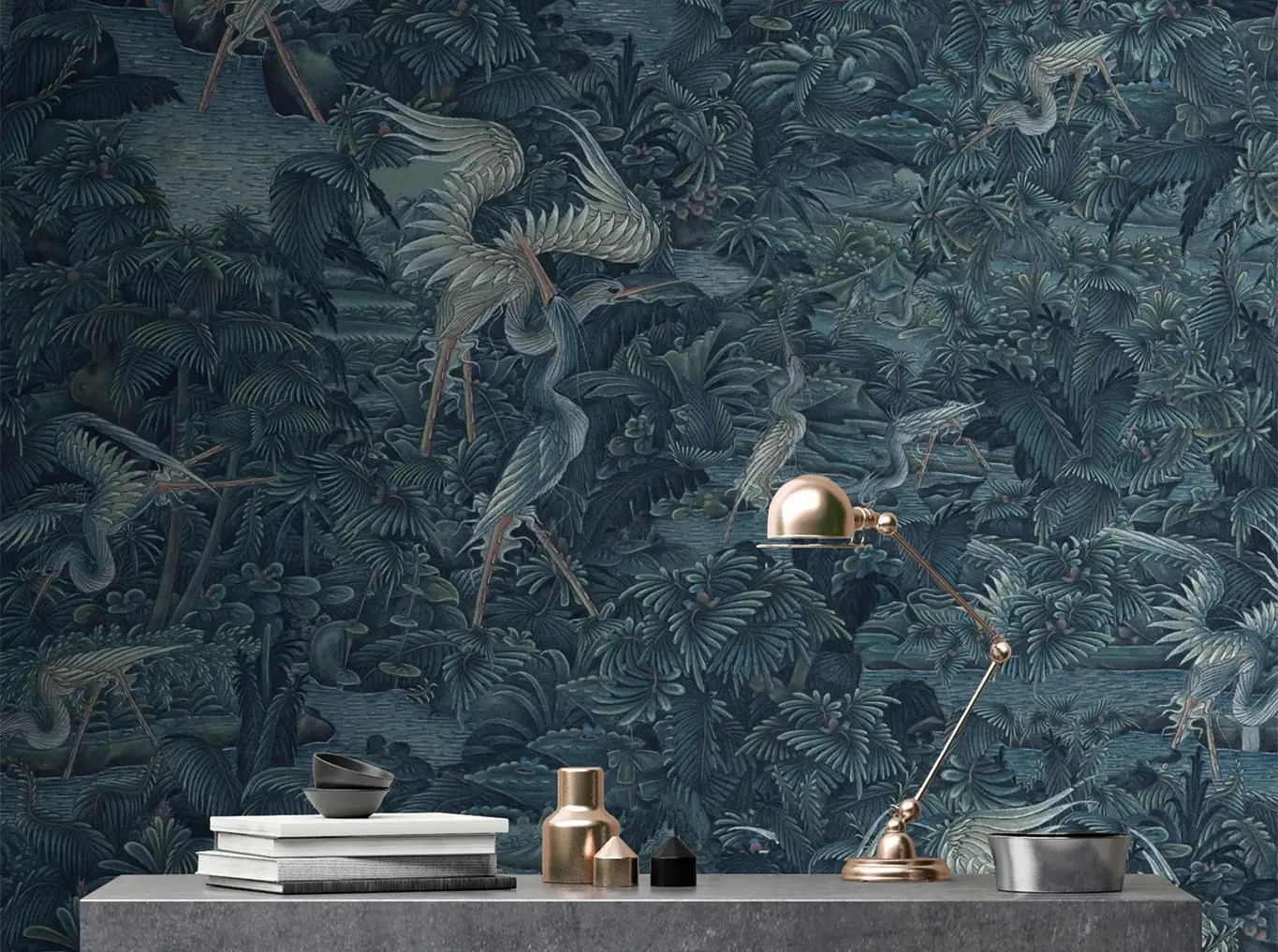 Cala Luna - Blätter - Bäume - FotoTapeten - Tapeten mit Vogelmotiven - Multicolor - Schmitz