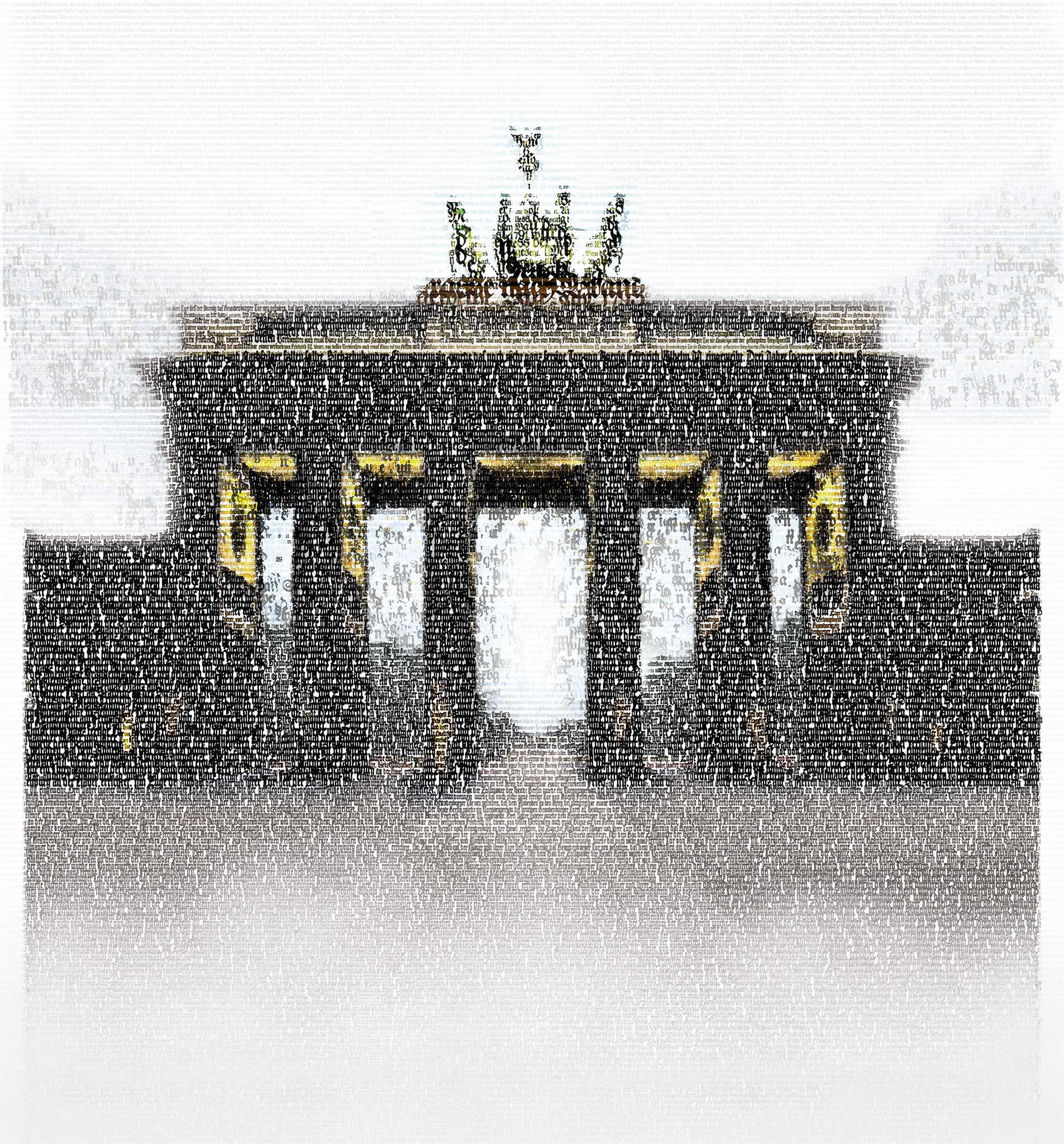 Brandenburg Gate | Typography paints History| Ingo Krasenbrink Design - tapete mit
