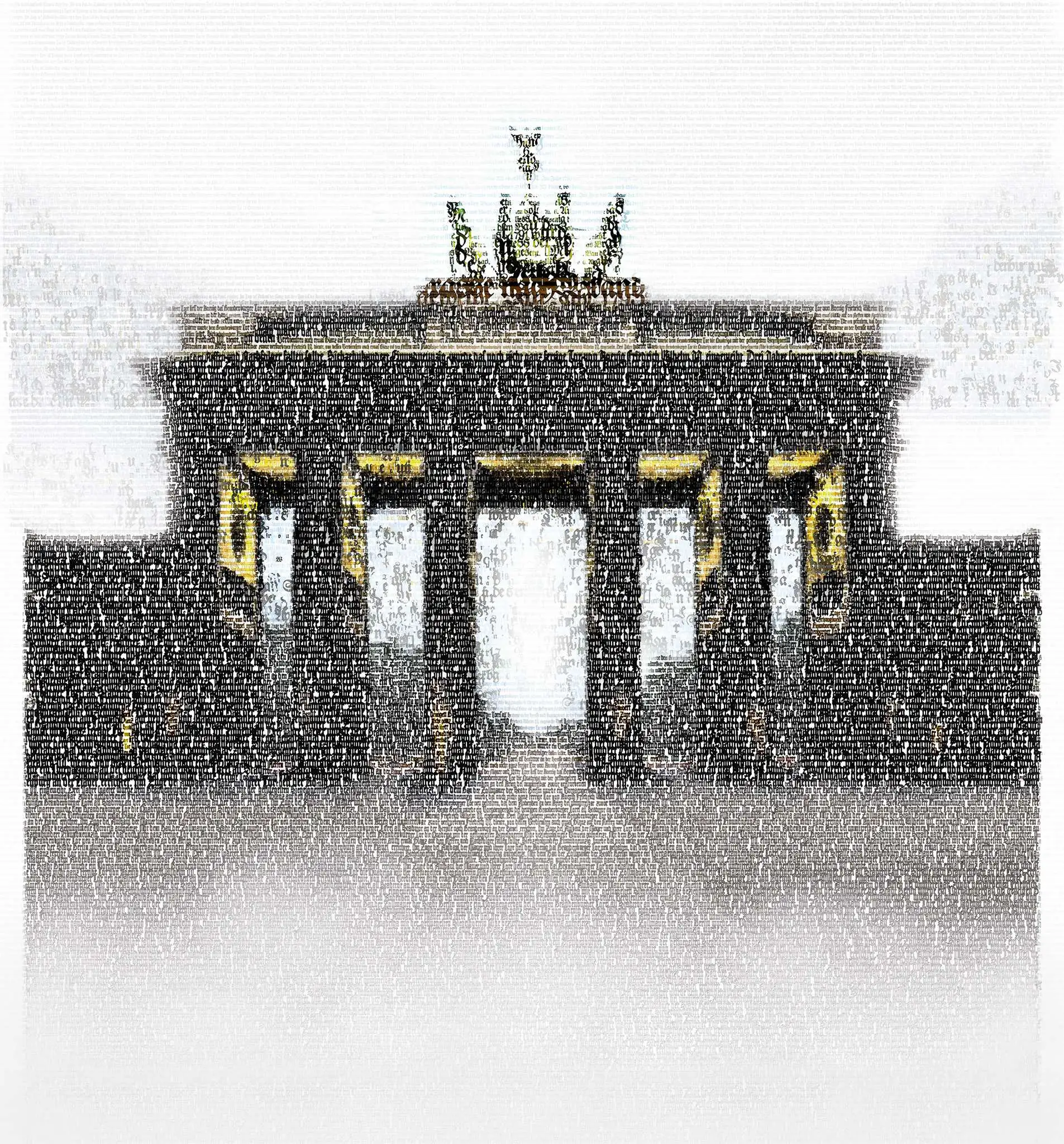 Brandenburg Gate | Typography paints History| Ingo Krasenbrink Design - Stadt - Ingo Krasenbrink Design