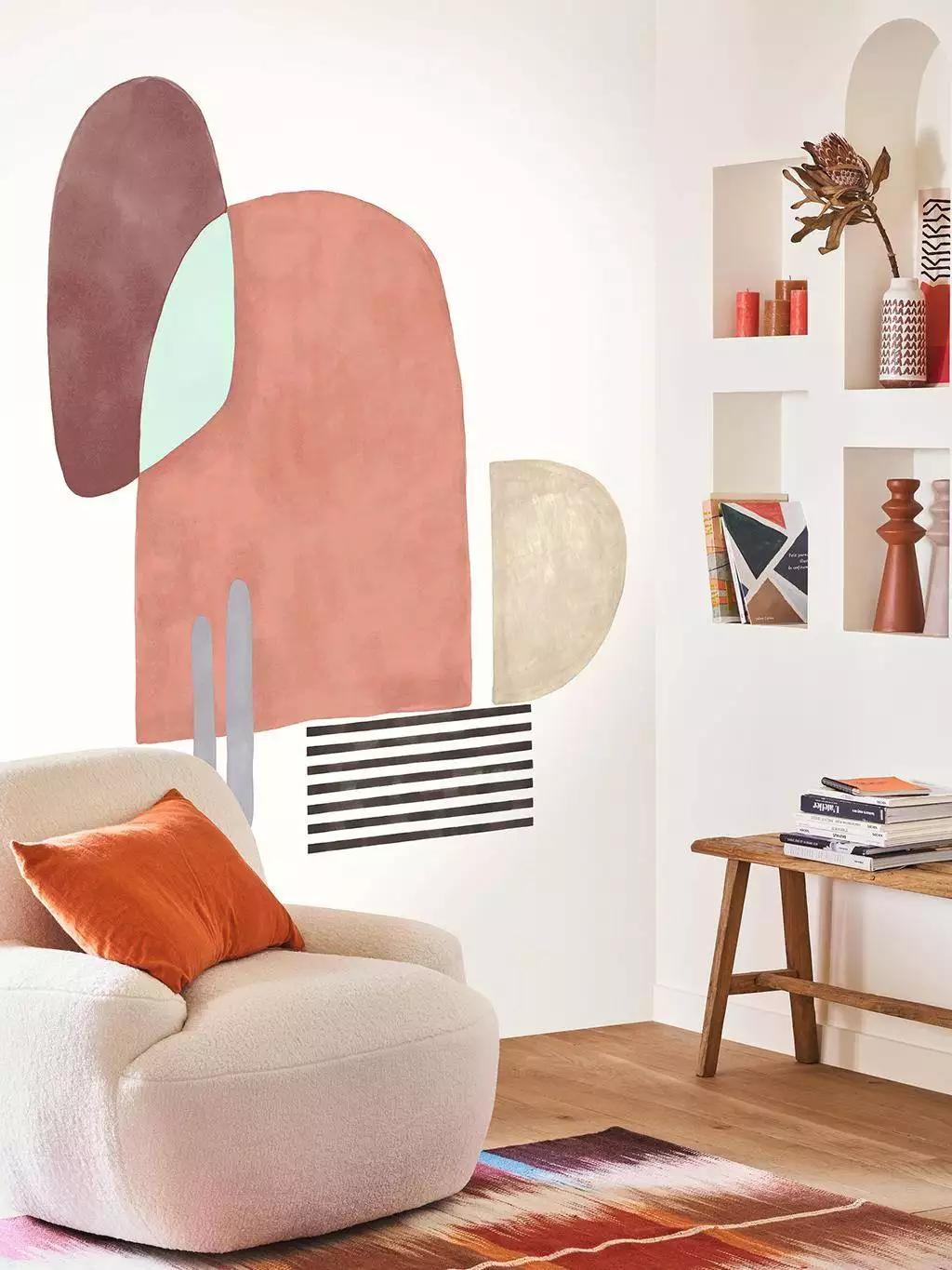 Celato Peach - FotoTapeten - Grafische Muster - Retro Muster - Sixties - Multicolor - Casadeco