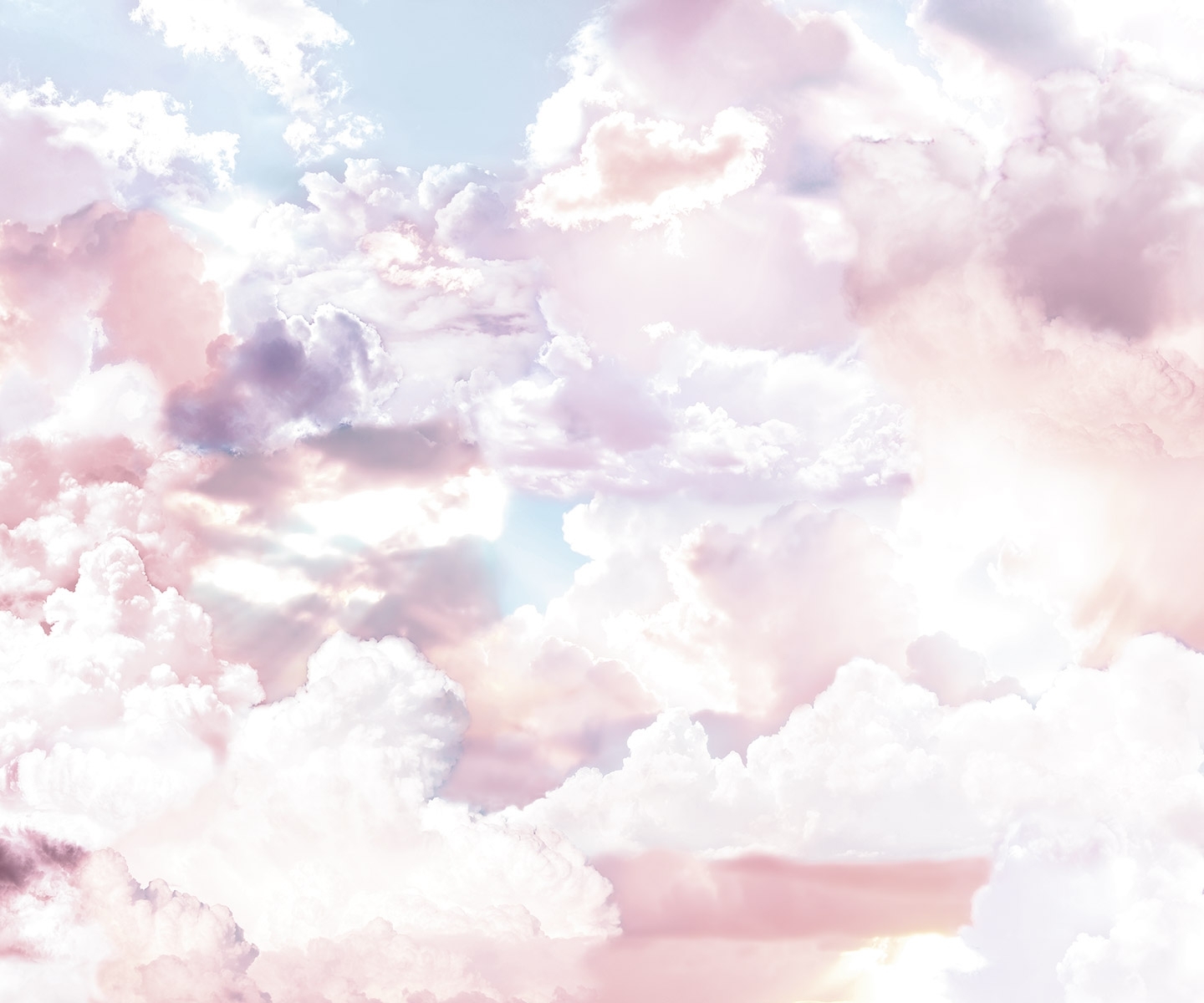 Clouds Mural - lila