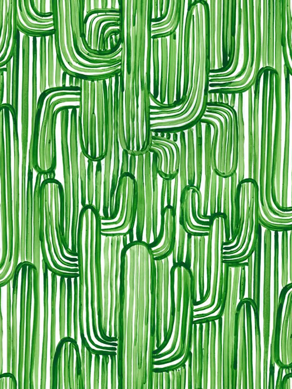 Ausschnitt Sonora Vert - Bäume - Grün - Weiß - PIERRE FREY GmbH