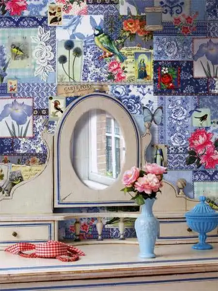 Raumbild Lotta - Patchwork - Blau - Pink - Rot - Weiß - Pip Studio