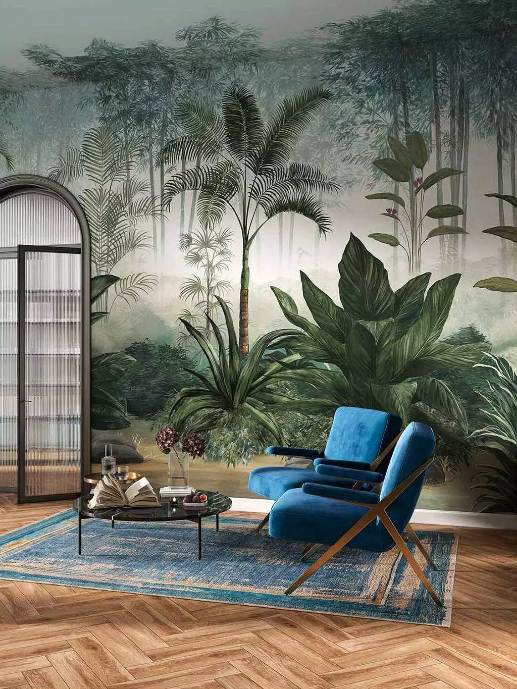 Morgan - Blätter - Bäume - Florale Muster - Wald - Grün - Hellgrün - Tecnografica