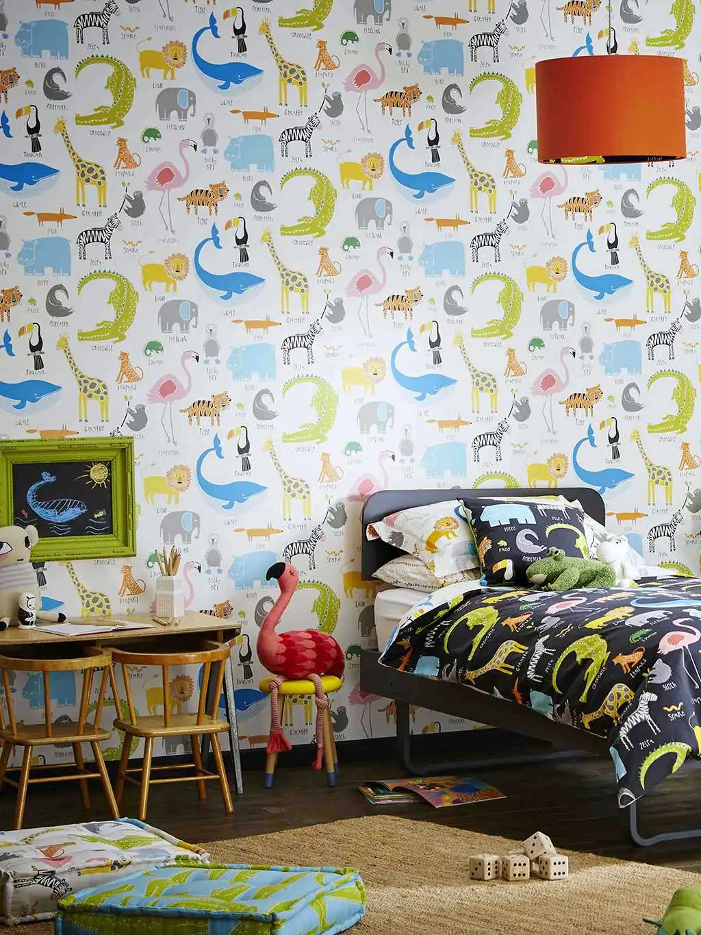 Iwan, col.07 - Tier Tapeten - Multicolor - Weiß - Sanderson 