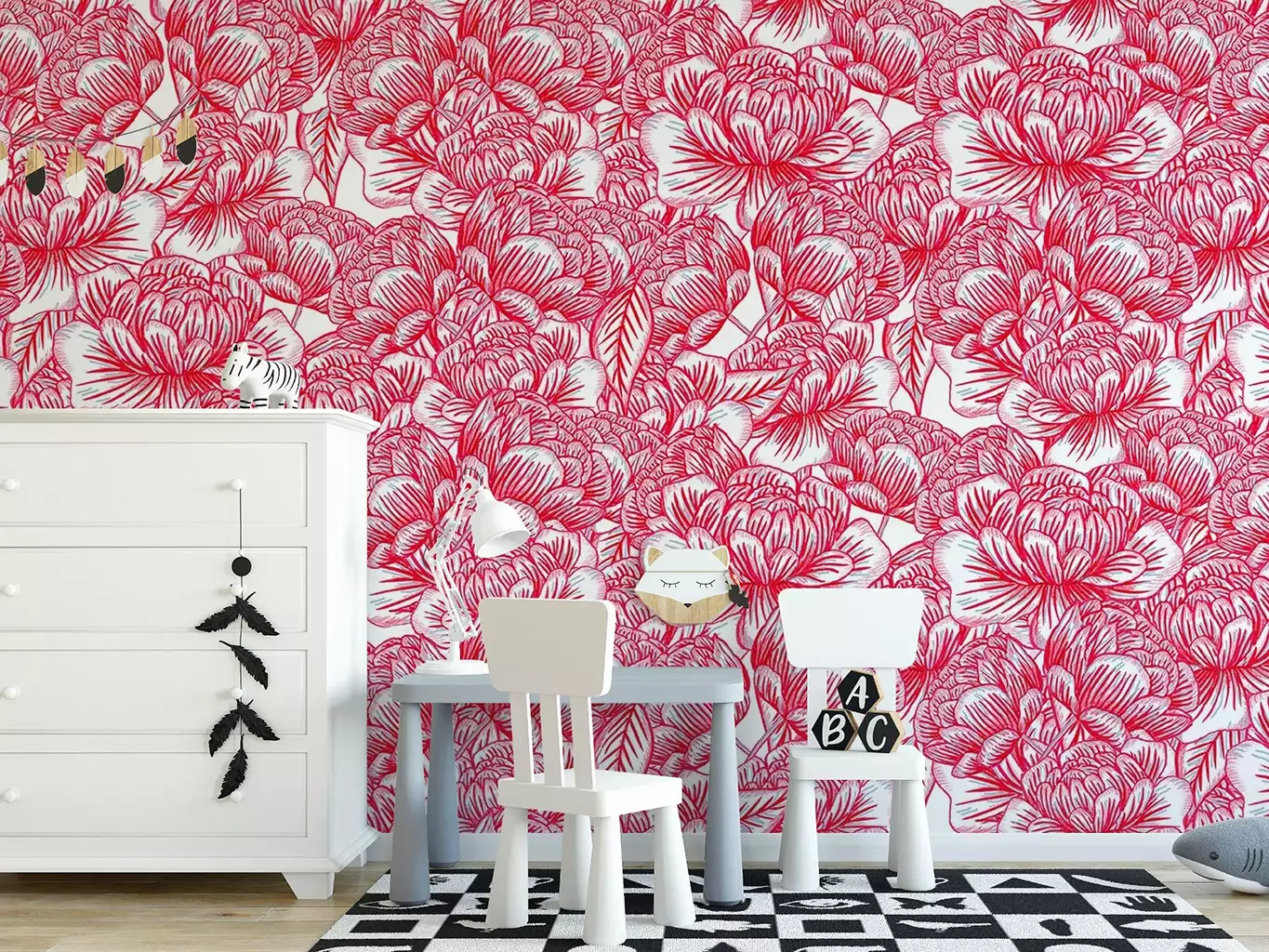 Cathy - Blumen - Rot - Weiß - Luise & Otto