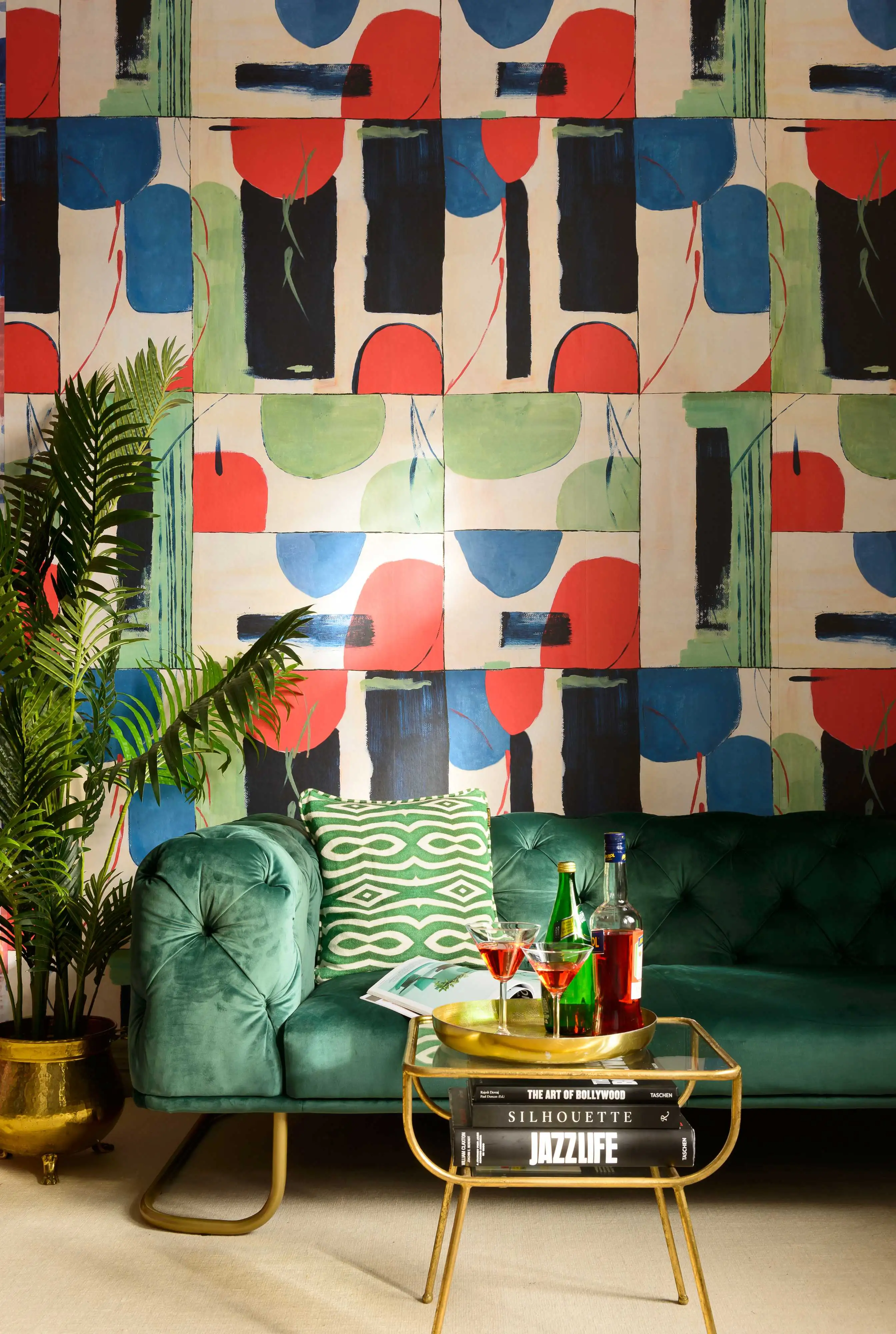 The Vision, col.39 - Graphisch - Retro - Vintage Tapeten - Blau - Grün - Multicolor - Schwarz - Mindthegap