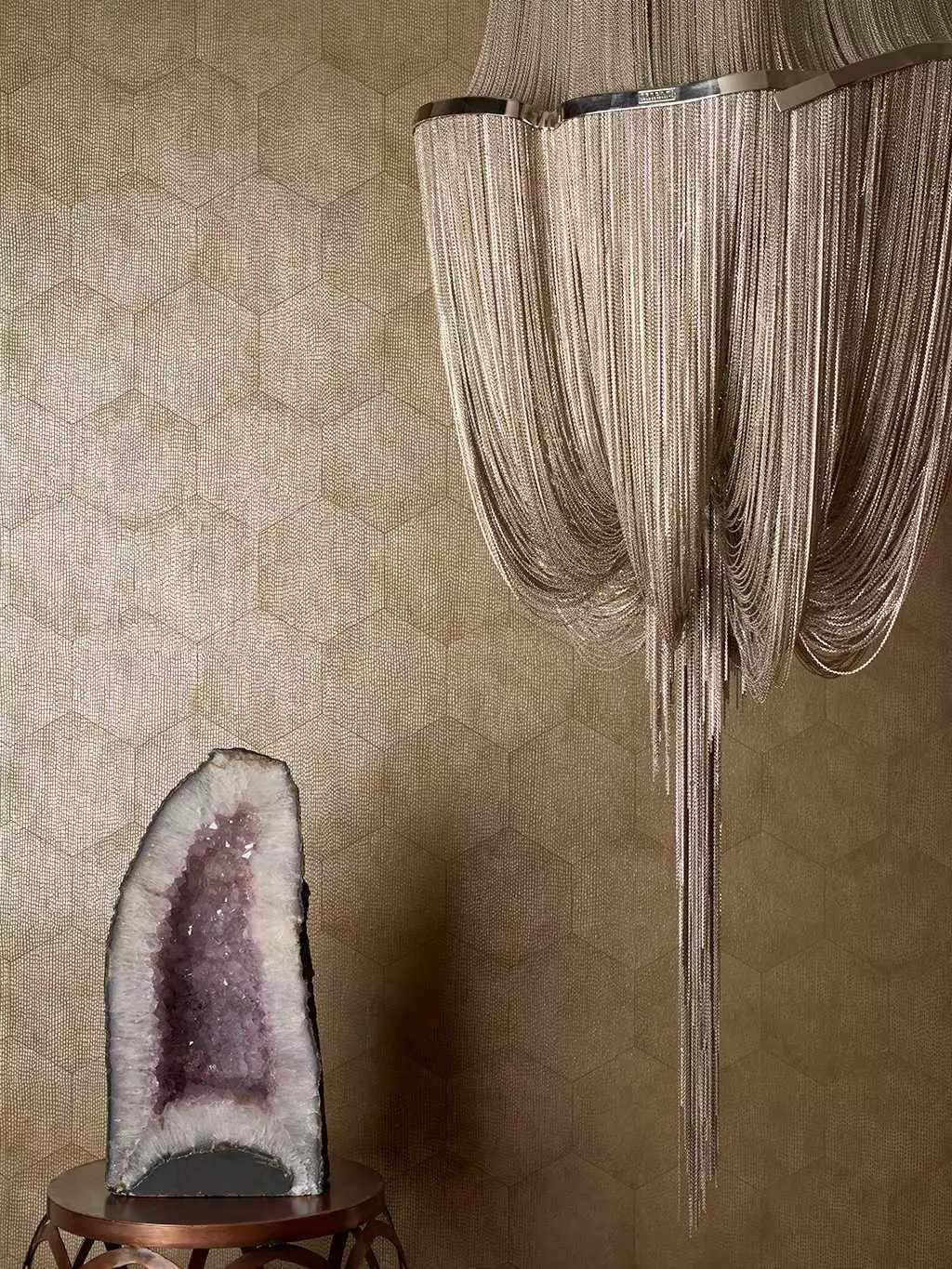 Mineral, col.08 - Fliesen - Kachel &amp - Quadrate/Rechtecke - Braun - Gold - Cole & Son