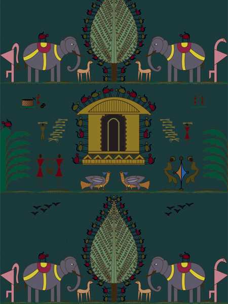 Forest Life, bluegreen - designer