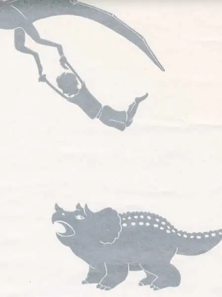 Dya-think-e-saurus White - Tier Tapeten - Silber - Weiß - PaperBoy