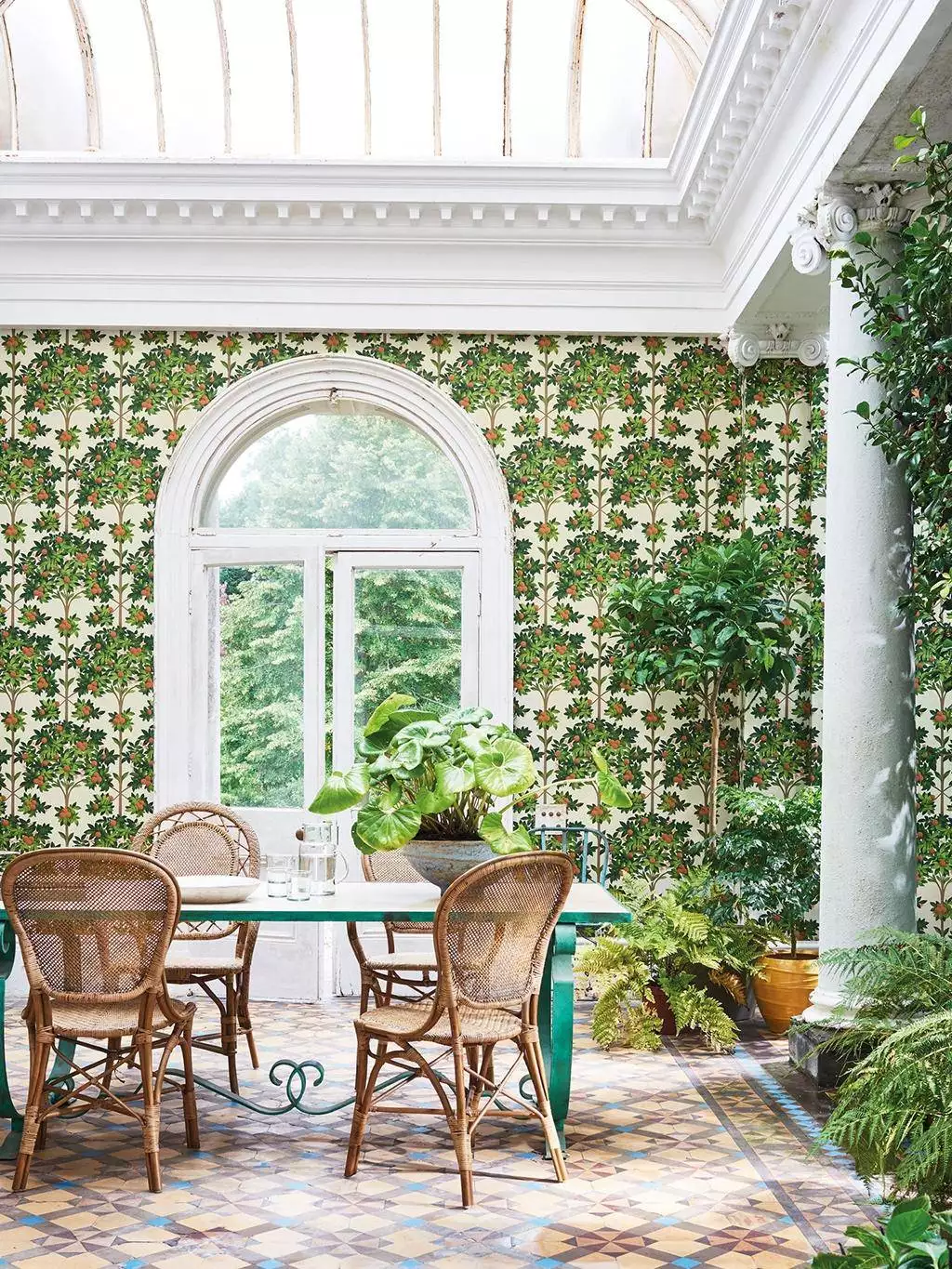 Orange Blossom, col. 01 - Bäume - Früchte - Creme - Gold - Orange - Cole & Son