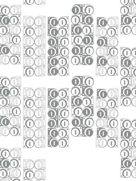 Modulate, silver on white