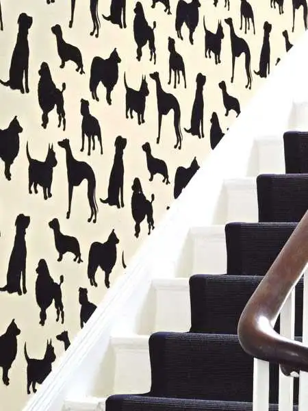 Fiffi, col.01 - Tier Tapeten - Creme - Schwarz - Osborne & Little