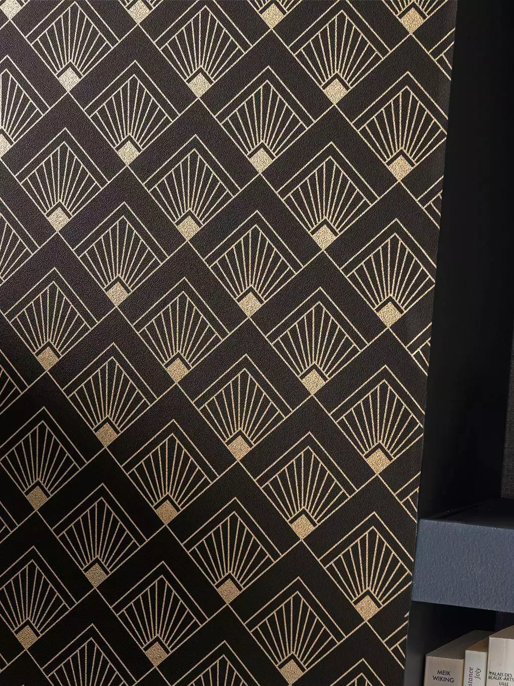 Effervescence, col. 00 - Fächer - Rauten - Gold - Schwarz - Caselio