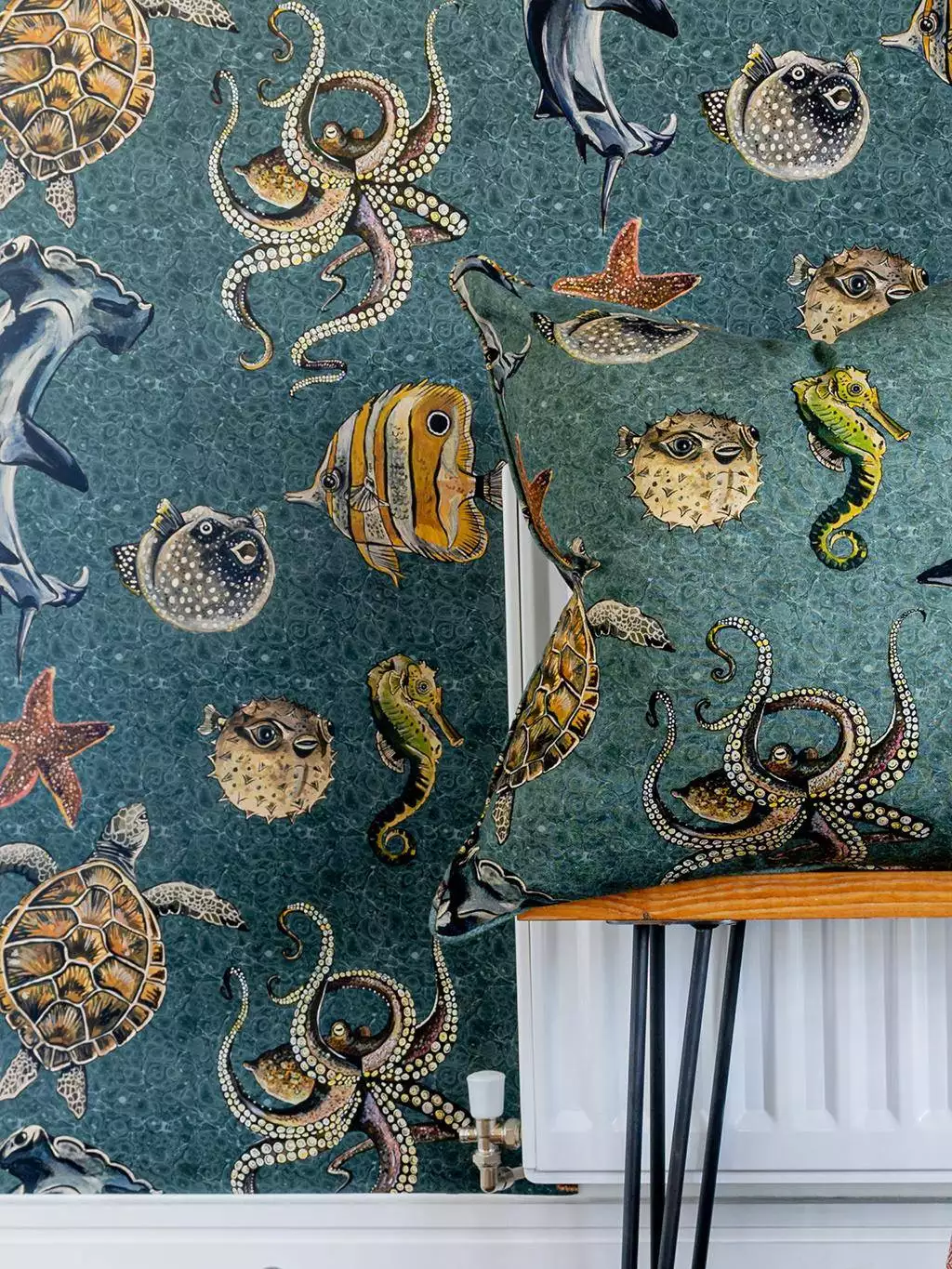 Thalassophile Wallpaper in Aegean-Blue