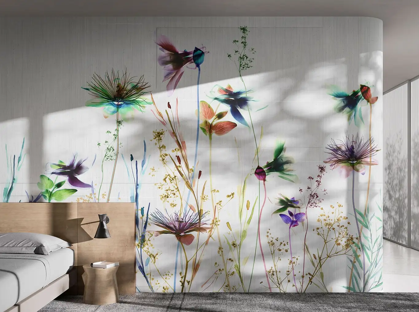 Raumbild EMOZIONI - Blumen - Blätter - Multicolor - Glamora