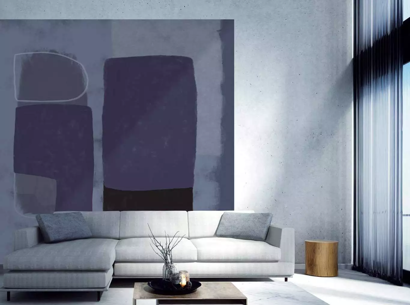 Abstract blues - Abstrakt - Blau - Eijffinger