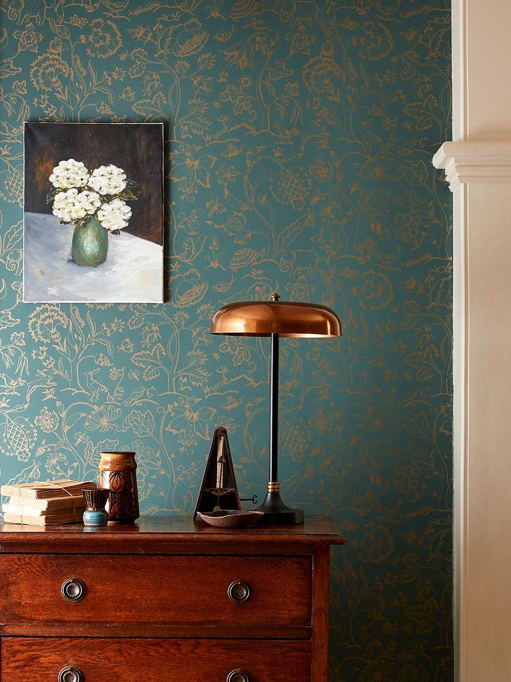 Middlemore Moss Gold Wallpaper - Tapete 216695 - tapeten für wohnzimmer