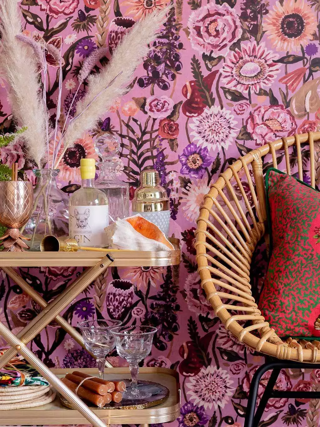 Utopia Wallpaper in Mauve