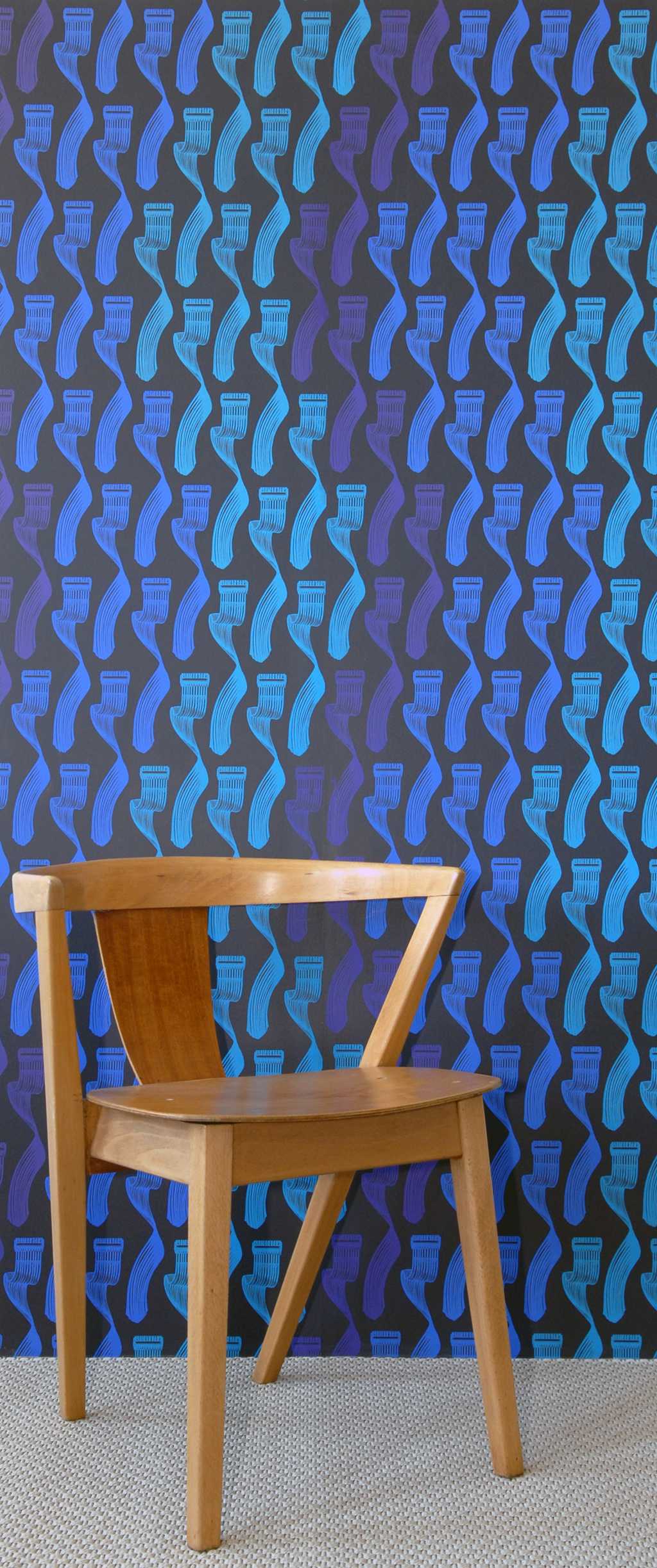 Geometry, blues/purple on black
