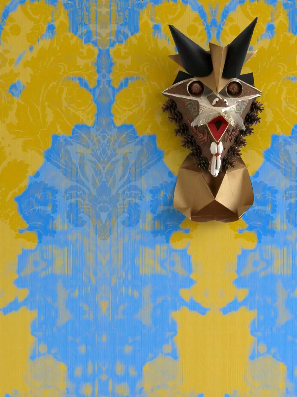 Ikat Damask Wallpaper Panel