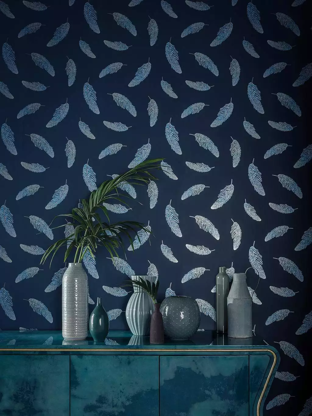 Adornado, col. 1 - Federn - Blau - Silber! - Osborne & Little