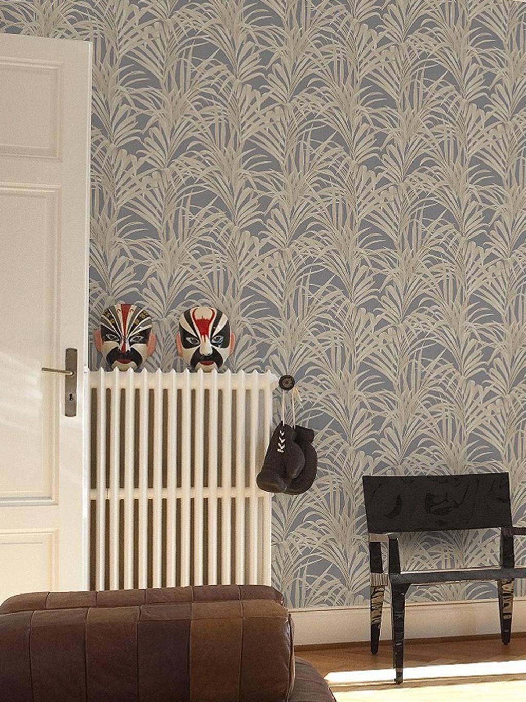 Veit, col. 09 - Blätter - Anthrazit - Casadeco