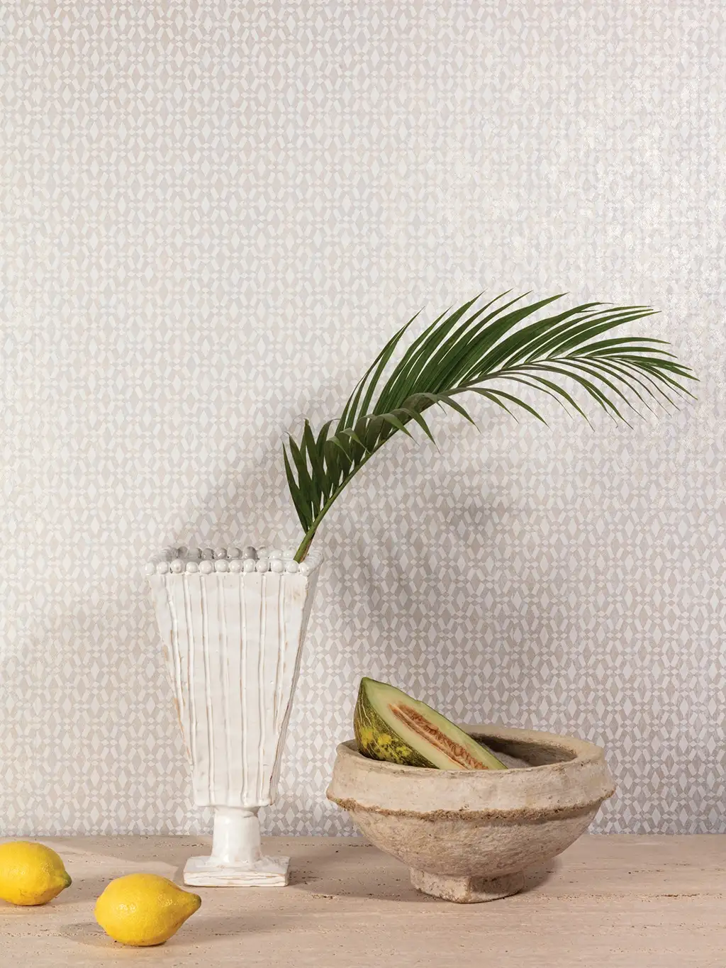 Raumbild Ada, cement - Graphisch - Gold - Silber - Masureel