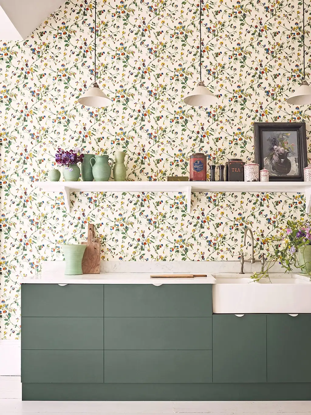 Sweet Pea, col. 2 - Blumen - Äste - Multicolor - Cole & Son